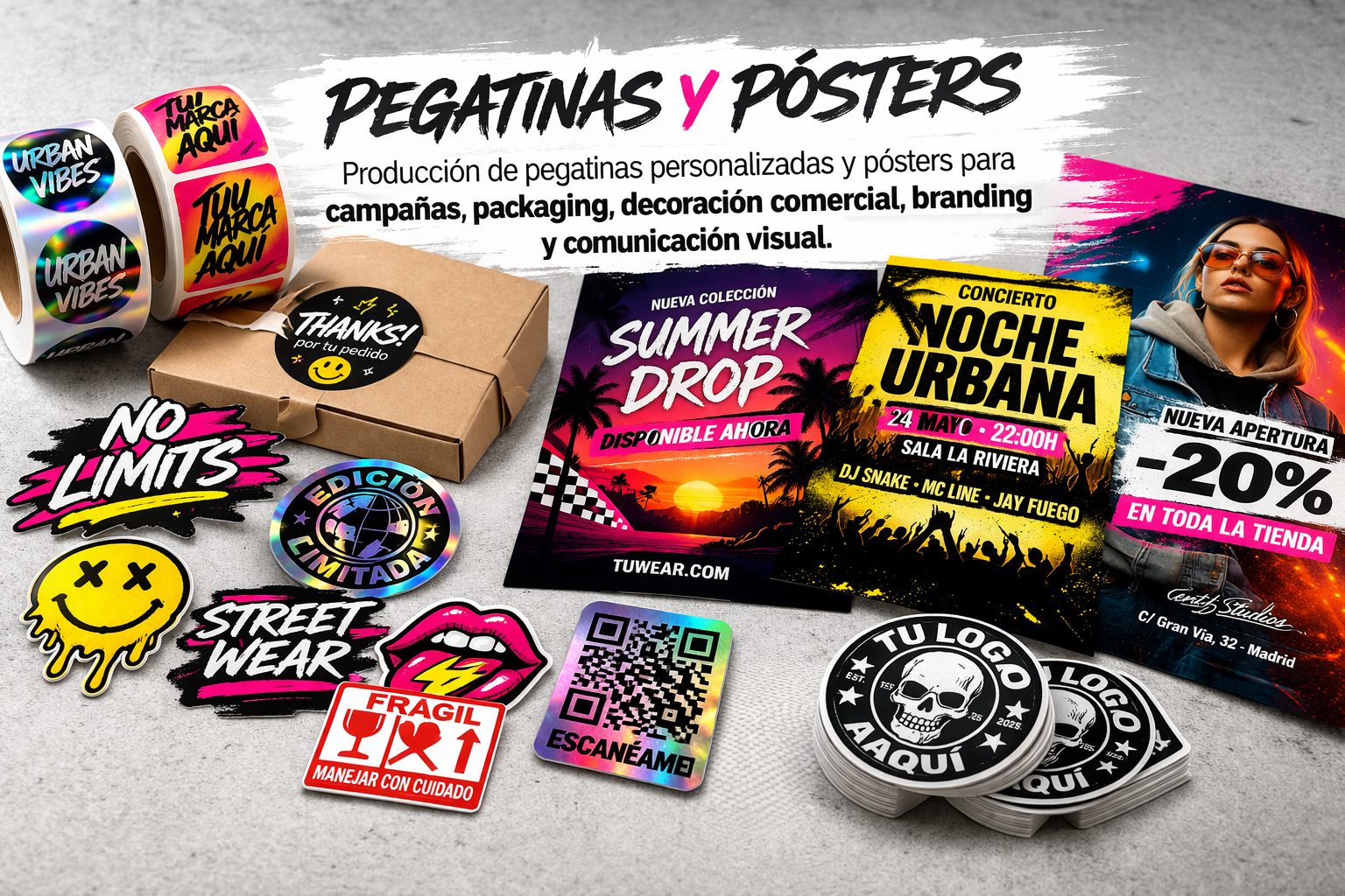 Pegatinas y pósters